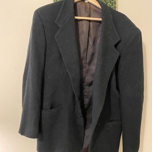 Black Very Warm Sports Coat - soft wool - 38R